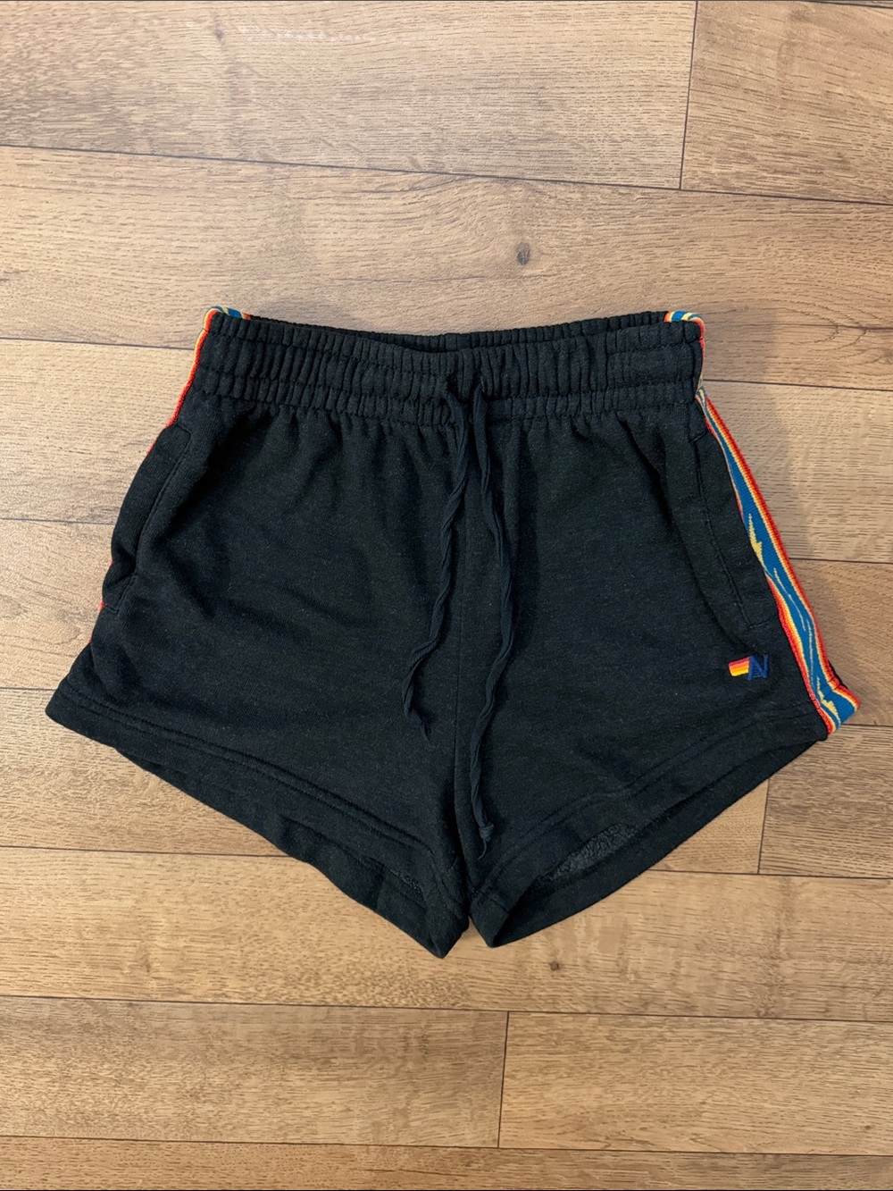 Aviator Nation Size Small Bolt Stripe Shorts Colorful Side Panels Beach Comfy S
